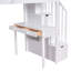 Lit mezzanine simple avec bureau intégré, bibliothèque, escalier de rangement et 6 tiroirs-475003864