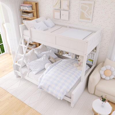 Bunk Bed With Storage Cabinets And USB Ports