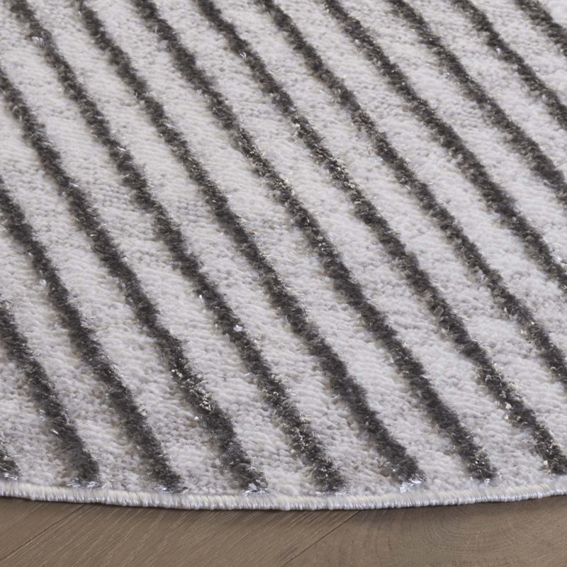 Ambrosane Performance Geometric Rug, Round 6'7"
