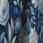 Réflexions de fleurs russes bleues et blanches - Rideau floral - Rideau occultant - 1 panneaux-107546695