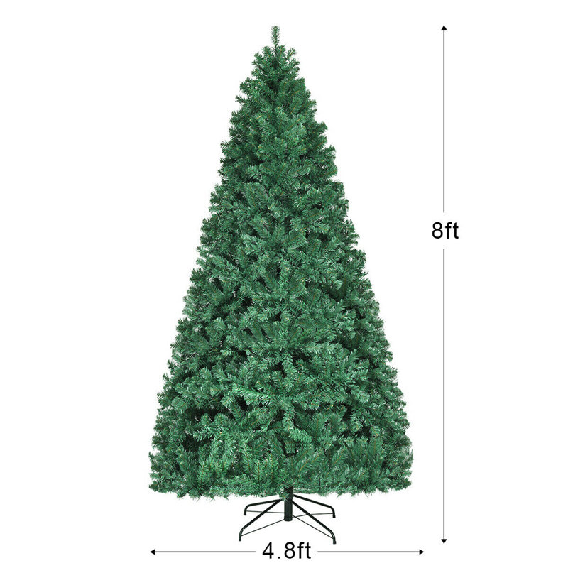 Arbre de Noël artificiel pin vert 8 pi avec 430 lumières blanches