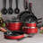 13 Pc Cookware Set - Red