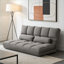 Canapé convertible pliant Lazy Floor Chair 2 coussins gris foncé | Polyester