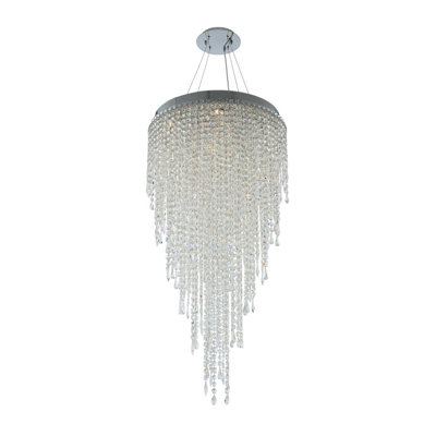 Tenuta 10 LT Chrome/Clear Chandelier Allegri
