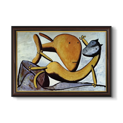 Cat and Big Fish, c. 1931-Pablo Picasso-Custom Framed Canvas