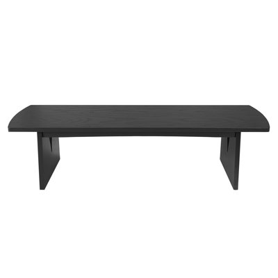 Modern Dining Bench - 62.99" Long Entryway Bench with Acacia Legs, 400 lbs Capacity for Kitchen, Living Room & Hallway
