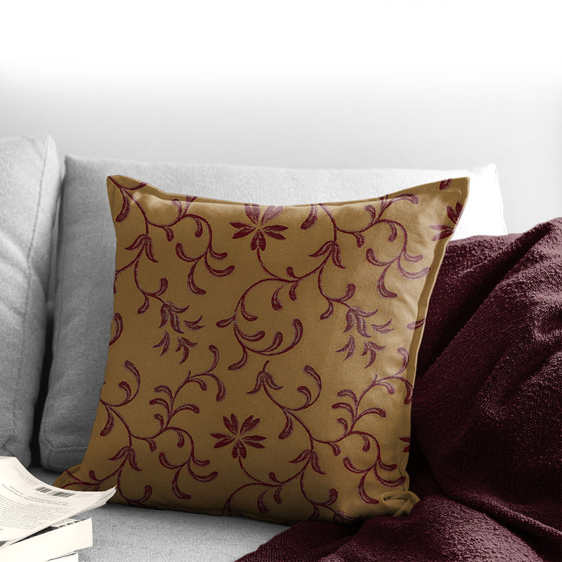 Housse et insert de coussin carré en mélange de coton Milli, 20 po x 20 po