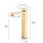 Modern Brushed Gold Basin Faucet - Deck Mounted And One Handle Design Elegant Sink Deck-Mounted Cartridge Valve System