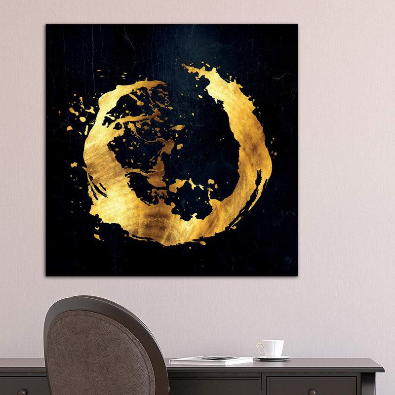 «Digital Enso I» par Daphne Horev - impression, H 37 po x l 37 po x P 1,5 po, Toile tendue