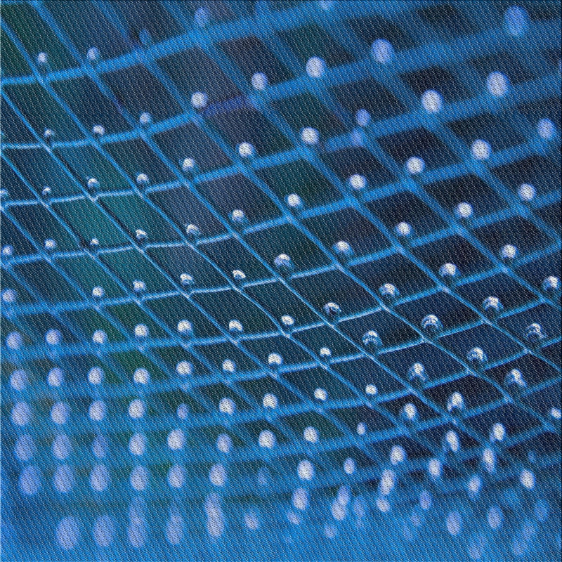 Tapis de zone bleue à motifs, Carré 4 pi