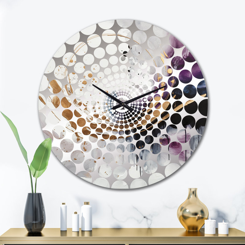 DUFOS - Horloge murale abstraite en marbre, Très grand