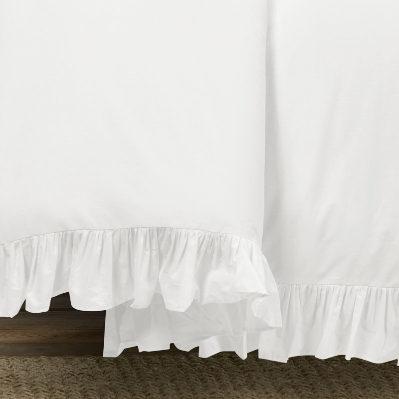 Cotton Duvet Cover Set, King Duvet Cover + 2 Shams, Pure White