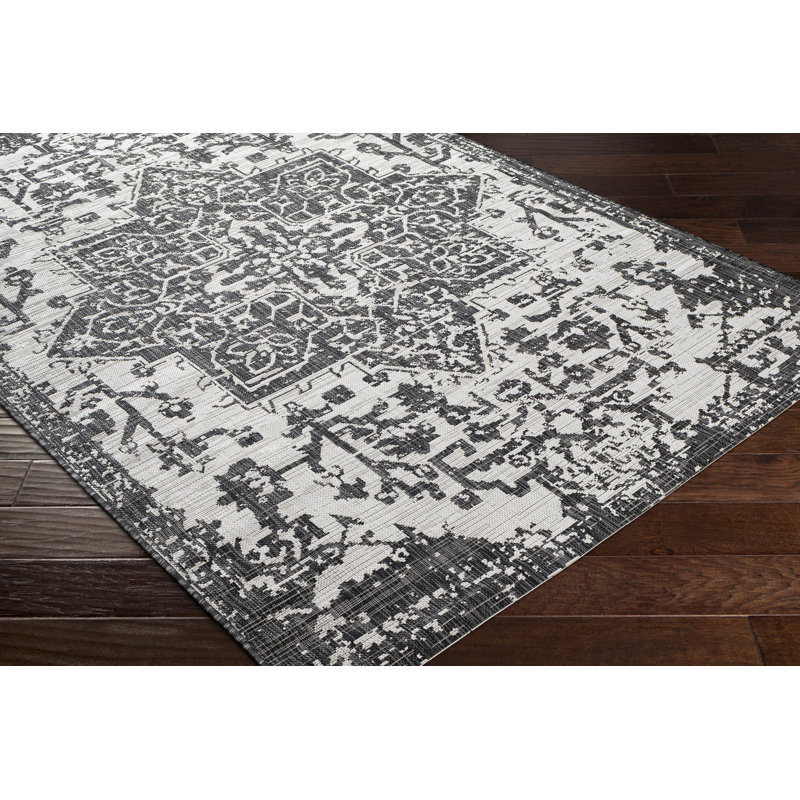Voegele Oriental Indoor / Outdoor Rug, Rectangle 4'3" x 5'11"