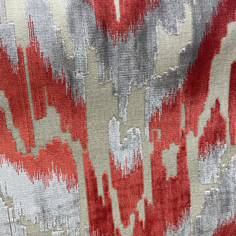 Abstract Linen Outdoor Throw Pillow, 16" x 16", Square
