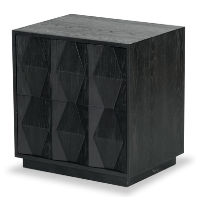 Riabelle Wood 2 Drawer Nightstand