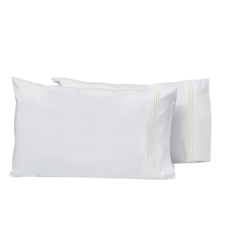 Platinum Pillow Case, King Pillowcase, White/Ivory