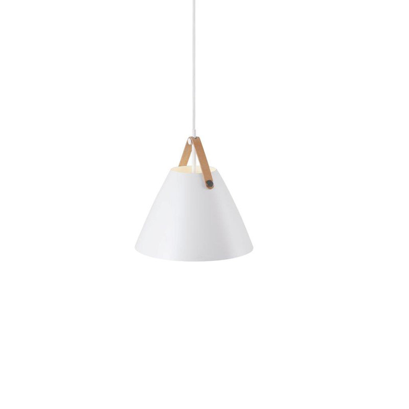 Strap 1 - Light Cone Pendant, White, 37cm H x 36cm W x 36cm D