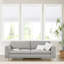 Store romain sans cordon 1 pièce en mélange de lin filtrant la lumière 34 x 64 po, blanc