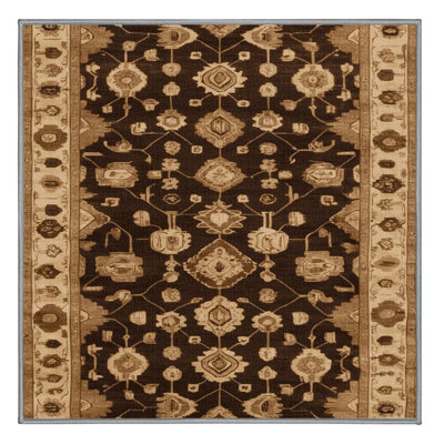 Tapis brun lavable à la machine