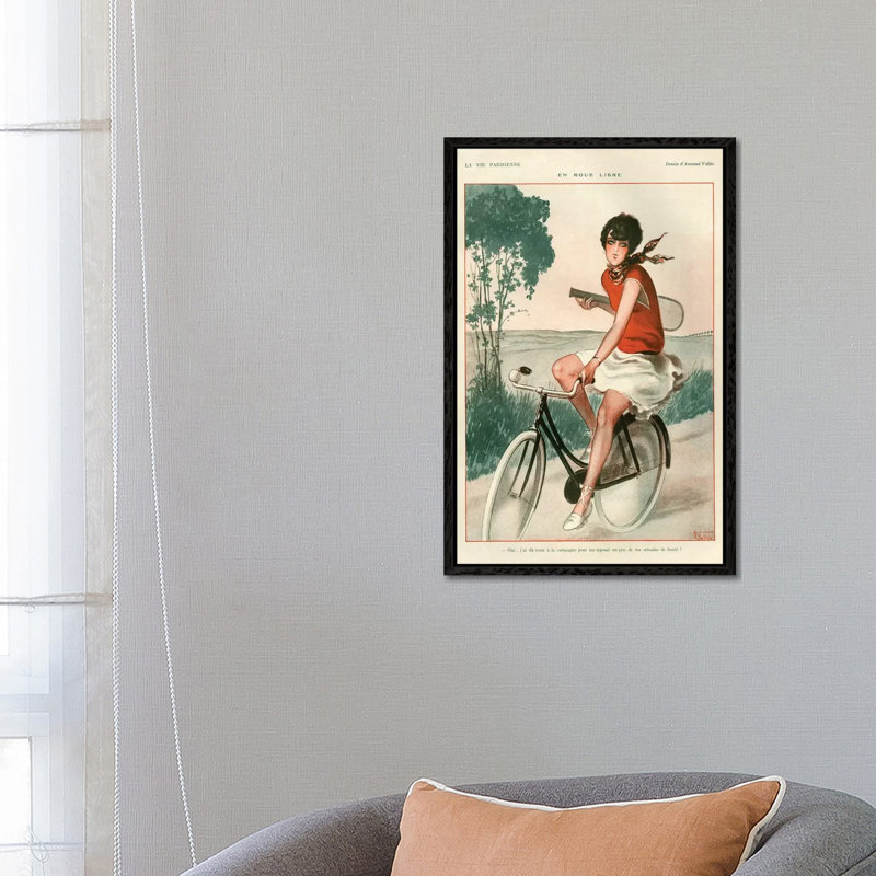 1927 La Vie Parisienne III Plate by The Advertising Archives - Floater Frame Gallery-Wrapped Canvas Giclée on Canvas, Black