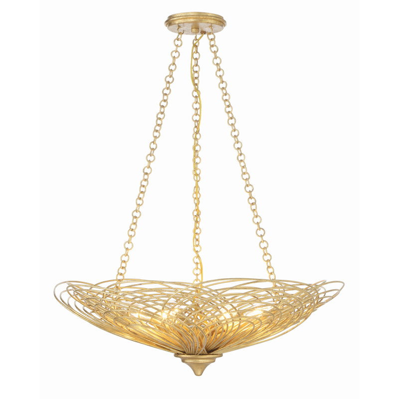 Ethin 6 - Light Dimmable Globe Chandelier, Renaissance Gold 