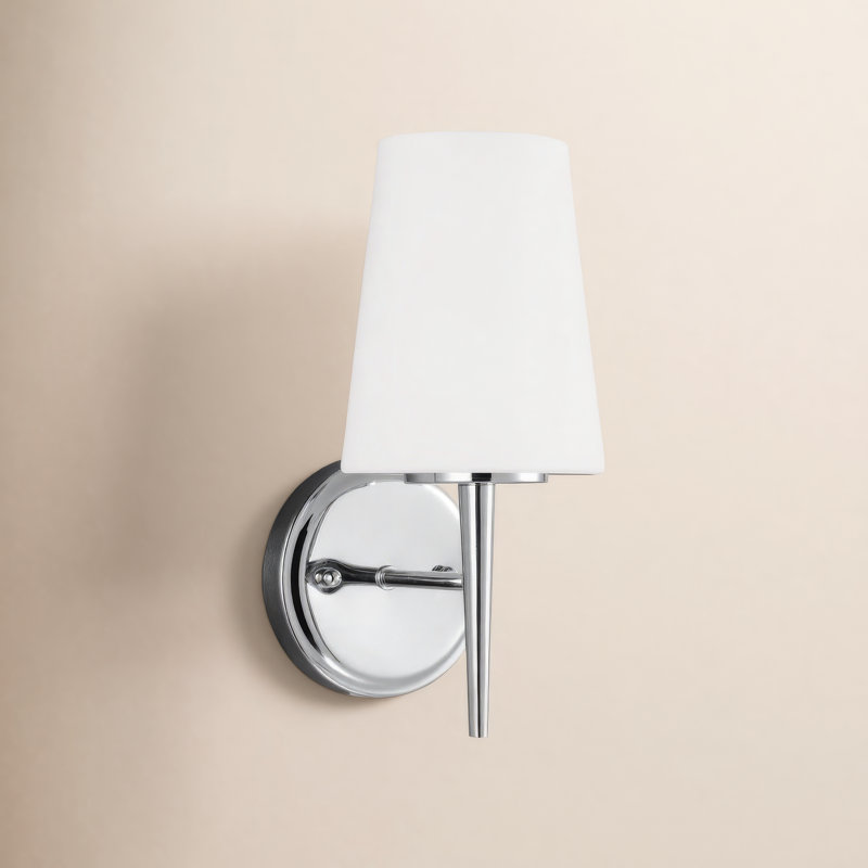 Erlandson Armed Sconce, Chrome, 100W A19 Medium