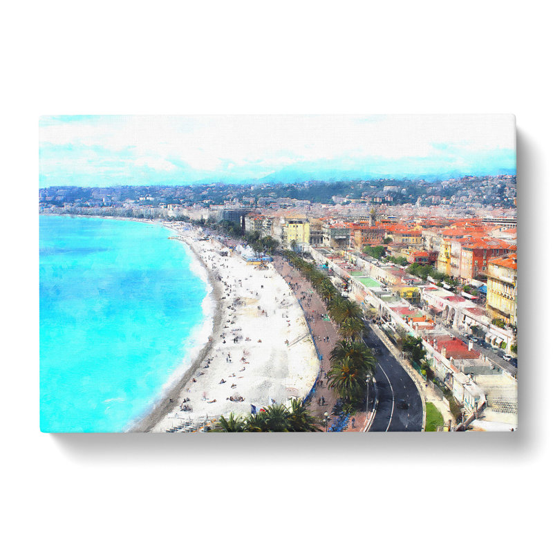 Nice Skyline In France - Wrapped Canvas, 35cm H x 50cm W x 3cm D