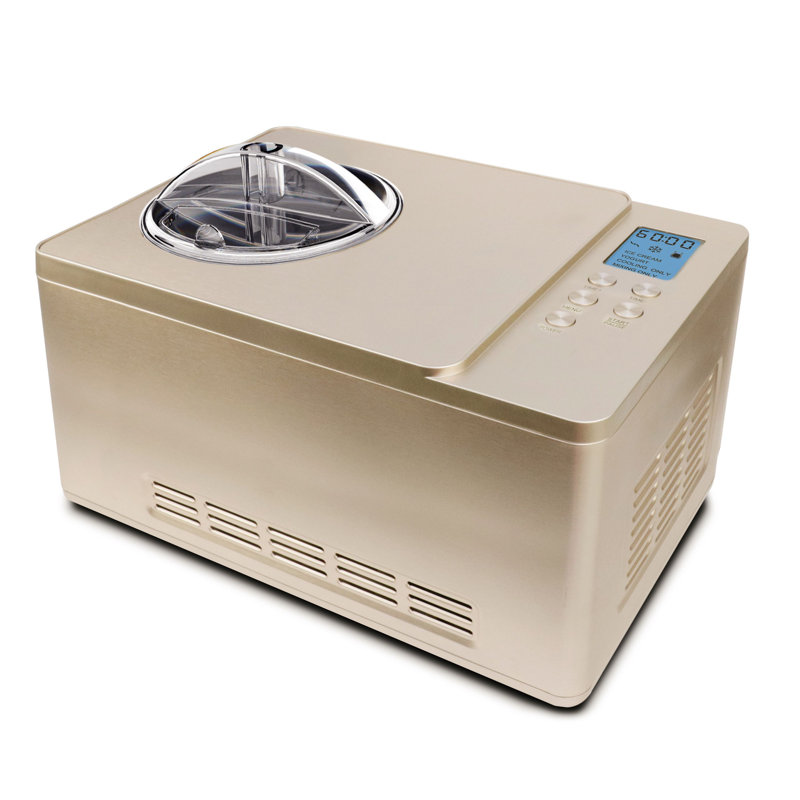 Champagne Gold 2 Quart Automatic Ice Cream and Yogurt Maker