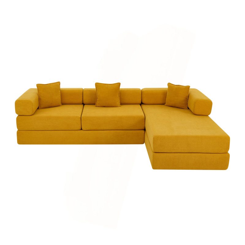 Canapé modulaire de Boneless, Jaune 