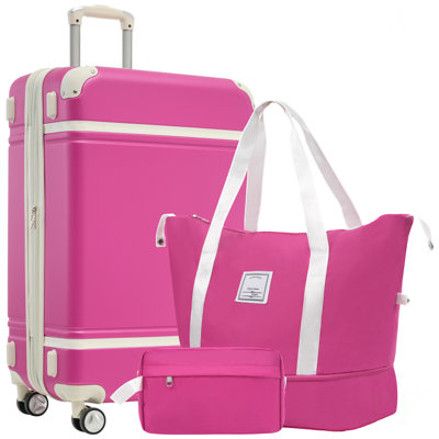 Hardshell Luggage Sets with Bags Lightweight Suitcase Double Spinner Wheels with TSA Lock ,Single Vintage Luggage 28 IN, Luggage