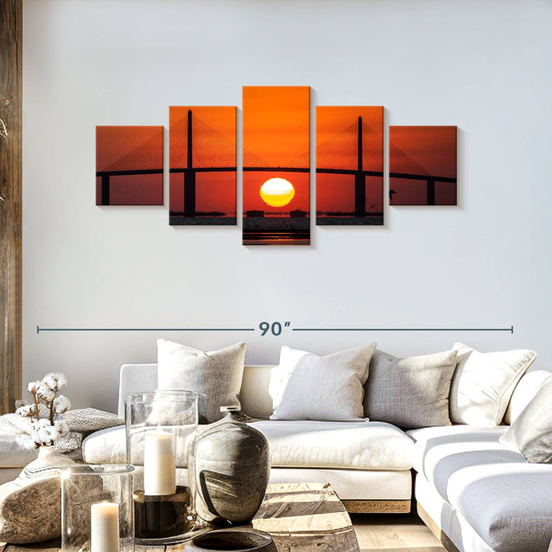 Bridge Sunset, 30" H x 68" W