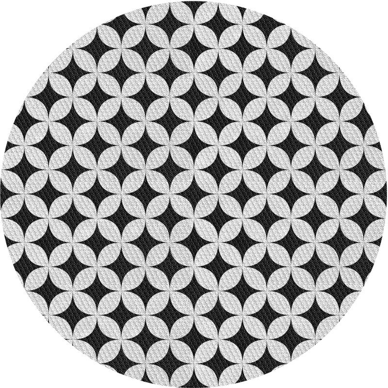 Geometric Indoor Rug, Round 5'