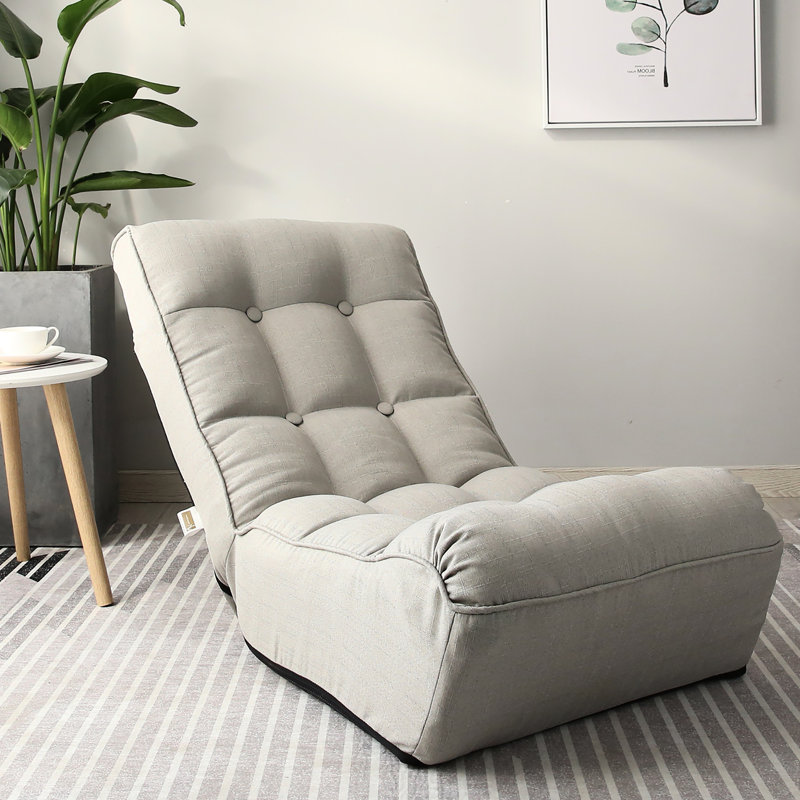 Ergonomic Lazy - Adjustable Back For Relax Gray Reclining Chair Dormitory, Multifunctional And Convenient Metal Frame