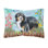 Coussin décoratif d’intérieur/d’extérieur à ressorts bouvier bernois mountain dog Zabarskaya