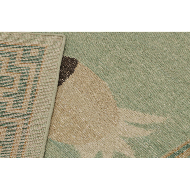 Distressed Homage Hand Knotted Wool Animal Print Area Rug, Rectangle 13' x 19'