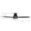 Smart Flush Mount Ceiling Fan with Light, Remote Control, DC Motor-70836687-93934863