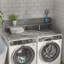 Comptoir de laveuse-sécheuse avec rebord, organisateur à double couche pour le rangement du linge, 54 po-744116417