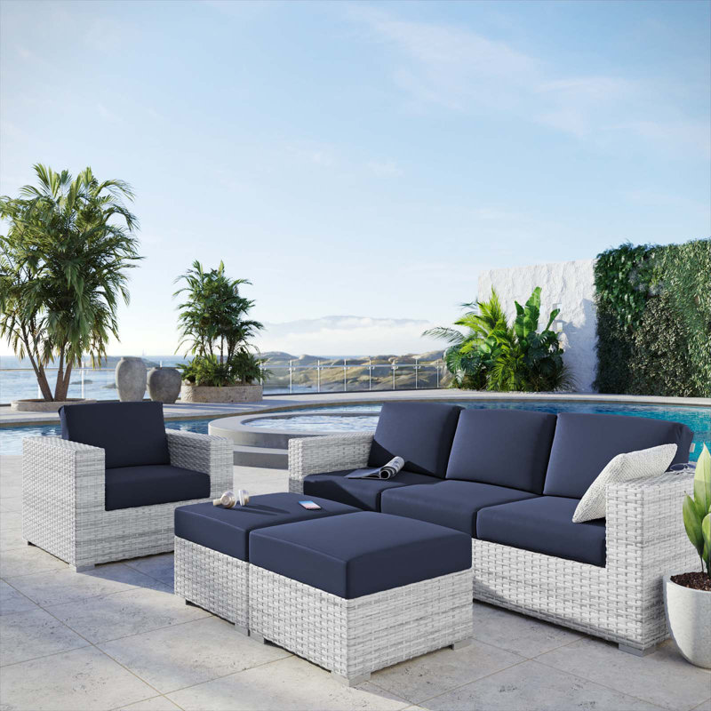 Convene 4-Piece Outdoor Patio Set, Navy