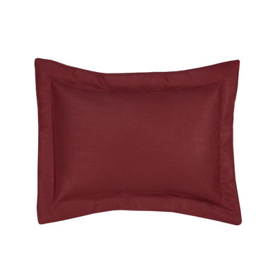 Melanie Buttercream Traditional Linen Red Breakfast Pillow