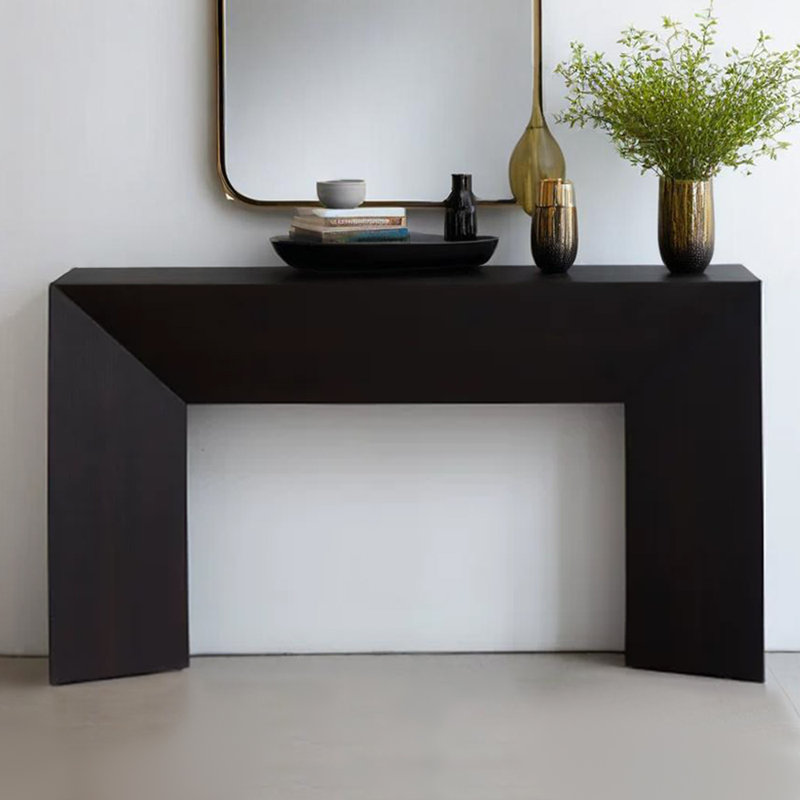 Modern minimalist style console table, 35.4" H x 55.1" W x 13.8" D, Black