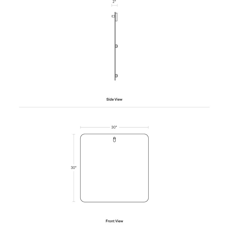 Hang Flat Beveled Wall Mirror