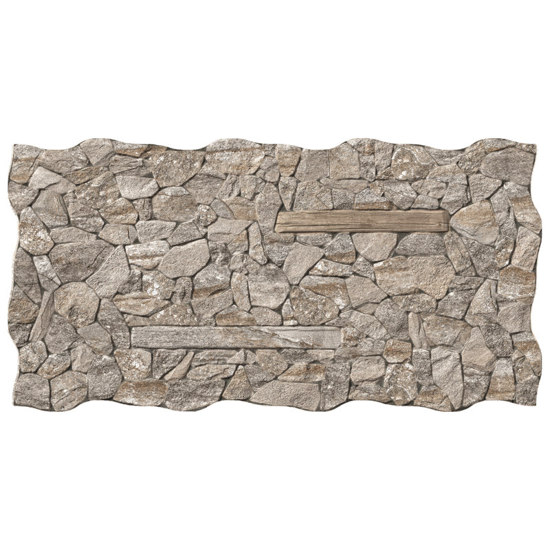Caldera 13" x 25" Porcelain Stone Look Wall & Floor Tile, Beige