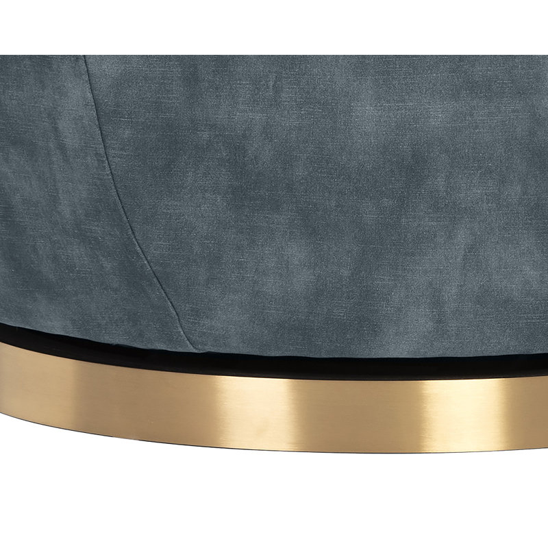 Hudnut Swivel Armchair, Navy Blue