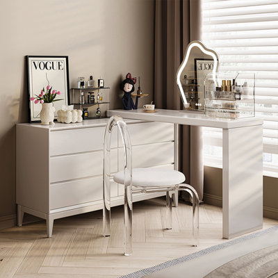 Makeup Vanity with Light mirror,6 drawers