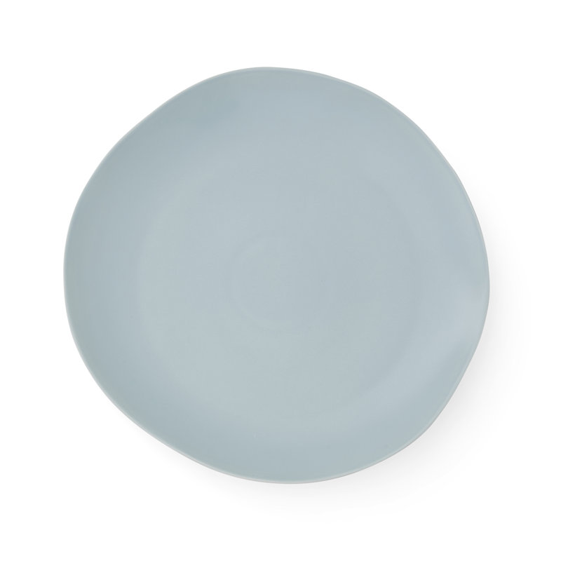 Robin's Egg Blue Ceramic Round Platter Dish, 13-Inch