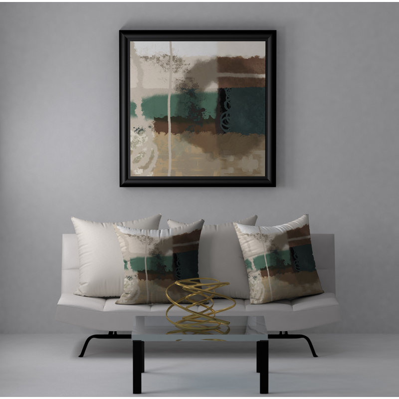 Abstract Reversible Throw Pillow, 20" x 20"