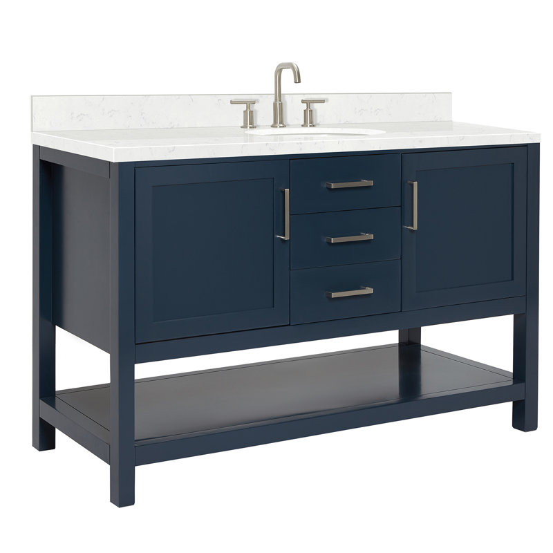 Bayhill Single Vanity, Midnight Blue, 54"