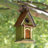 11.25"H Vintage Green Distressed Solid Wood Decorative Birdhouse