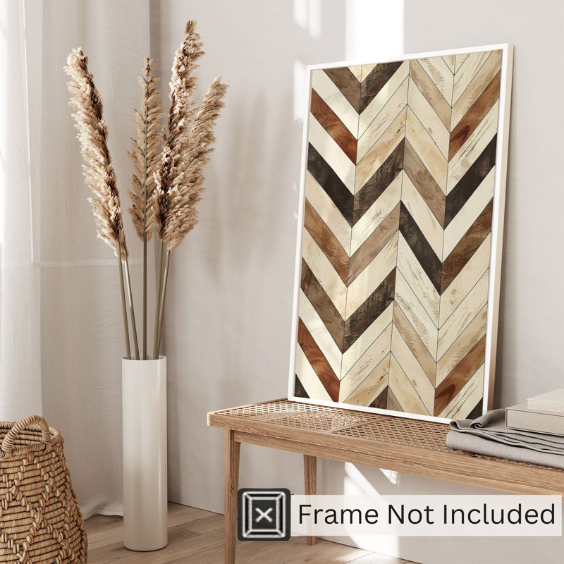 Abstract Chevron Pattern II Retro Unframed Art Print