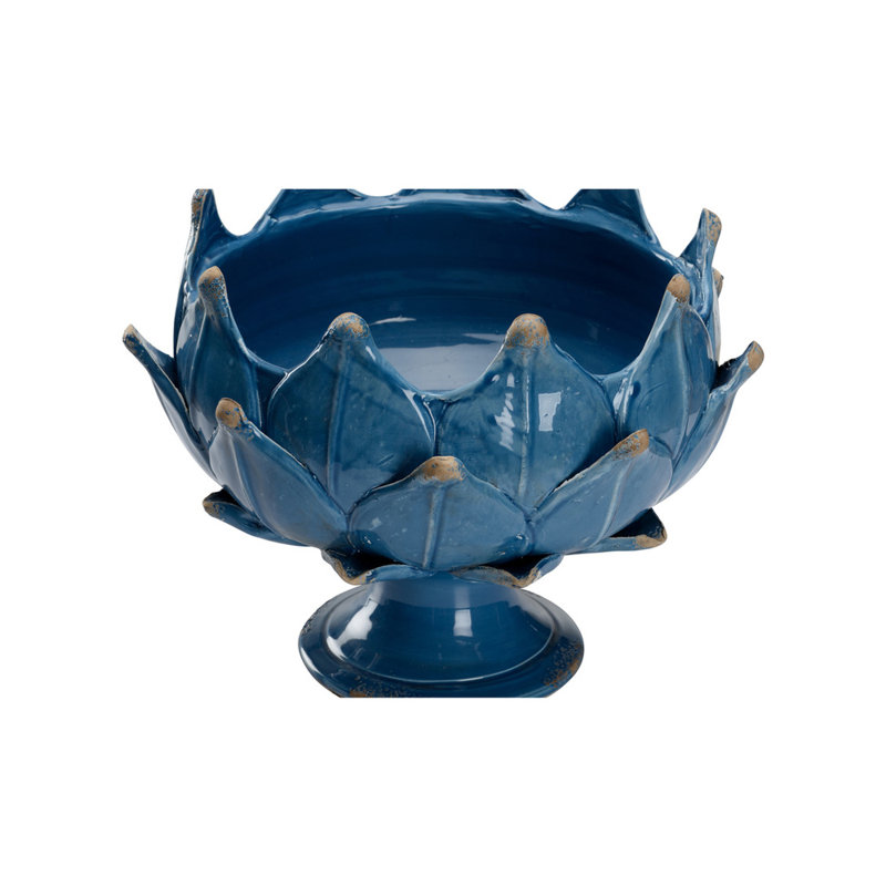 Vase à feuilles, Bleu